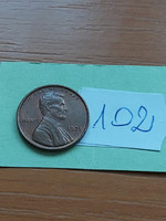 Usa 1 cent 1971 abraham lincoln, copper-zinc 102