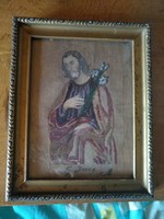 Szent József antik apáca munka,  33x26 cm, alkudható