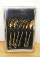 Russian silver-plated coffee spoon set in its original box, from the 1960s, in excellent condition