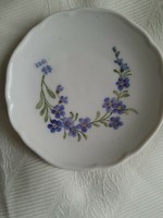 Blue floral plate antique 10 cm