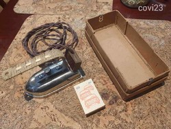 Antique retro mini iron in box in good condition