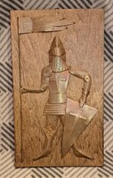 Copper knight, medieval soldier wall decoration (m4055)