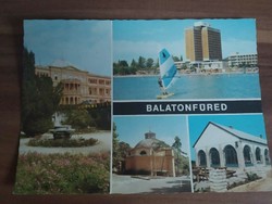 Balaton, mozaik képeslap, Balatonfüred, 1982