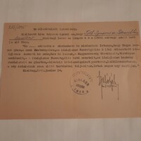 Certificate of the swearing-in of a teacher from Kisláng, 1945