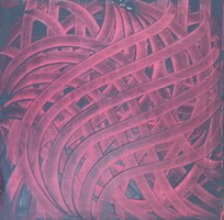 Layered order  - 60x60cm, egyedi kortárs kép
