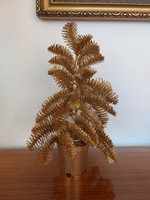 Gold-colored artificial pine small decorative tree Christmas tree table decoration