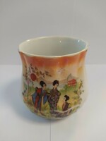 Old Zsolnay porcelain eosin mug with oriental pattern