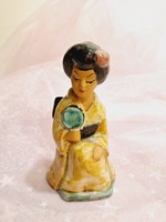 Kerámia figura,Japán nő