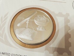 1980 hatalmas ezüst érme ! magyar boríték KEPLER UNC német nyelvű ismertetővel