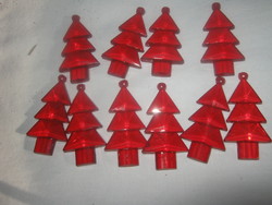 39 db Piros fenyőfa Karácsonyfa díszek