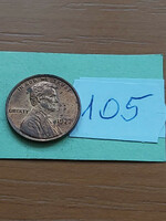 Usa 1 cent 1977 abraham lincoln, copper-zinc 105