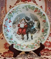 Exclusive Art Nouveau children's decorated porcelain plate, Christmas decorative plate 1 (l4018)