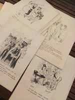 32 db 1900-as évek eleji Geiger, Mühlbeck, Homicskó, Bér Eredeti Karikatúra