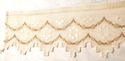 (8) Very old embroidered/tapestry tablecloth 110 cm x 13 cm