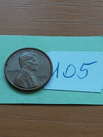 Usa 1 cent 1973 abraham lincoln, copper-zinc 105