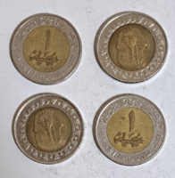 Egyiptom 4 darab bimetál érme 1 Font / Pound (360)
