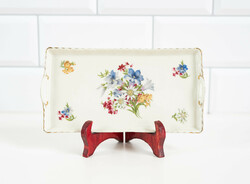 Cottler brothers switzerland - small porcelain tray with flower bouquet pattern