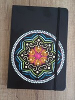 New! Diary lined notebook with mandala decoration, chakra colors, hand painted a5