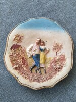 Wall - decorative object, plaster plate / 17.5 Cm