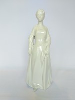 Zsolnay Nagy 29cm. Fehér Női szobor. Hibátlan!