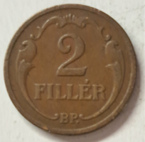 1935. 2 Fillér Magyar Királyság (522))
