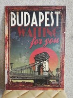 Budapest poster mounted on cardboard 42×30cm