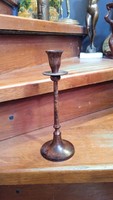 Art deco candle holder made of copper alloy, height 18 cm