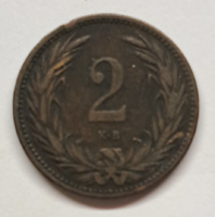 1895. 2 Filér Hungarian royal bill (552)