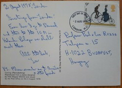 Carte Maximum angol levelezőlap első napi bélyegzéssel. 1978