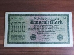 Németország, Tausend Mark, 1000 Márka, 1922