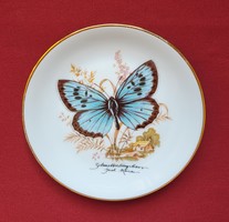 Insel Mainau német porcelán pillangó mintás tányér fali akasztható