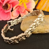 Silver-plated bracelet 0.8 cm