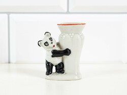 Wagner & Apel porcelán miniatűr panda mackóval - Bertram mini maci