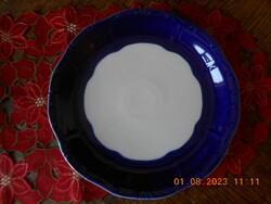 Zsolnay pompadour cake plate with basic glaze, 29.5 cm