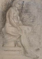 Béla Czóbel: nude (graphic sketch) size: 68x50 cm.