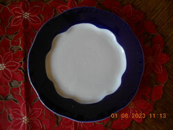Zsolnay pompadour cake plate with basic glaze, 26 cm
