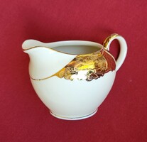 Creidlitz Bavaria német porcelán tej tejszín kiöntő arany mintával