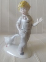 German porcelain figurine, nicely painted, flawless, marked, 17 cm