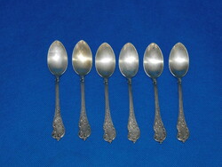Ezüst barokk 6sz Teás kanál garnitúra 208 gr 15 cm