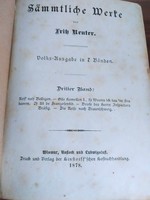 Book in German with Gothic letters, 1878 edition