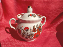 Poppy porcelain sugar bowl