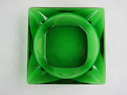 Zöld üveg hamutál hamutartó