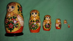 Very nice old cccp Russian matryoshka doll line of 5 pieces, the largest 11 cm according to the pictures