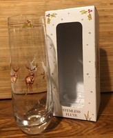 Glass cup with a hunting motif (deer) in a gift box 16x4.8cm 2 dl