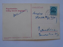 D197266  Képeslap 1941  Brückner József esztergomi kanokok  aláírásával