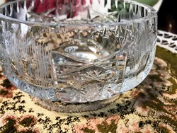 A special, giftable, flawless, old, engraved, lead crystal bowl