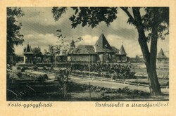 284 --- Futott képeslap  Nyíregyháza, Sóstó-gyógyfürdő, Weinstock fotó