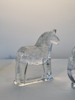 Reserved for Rita0606 lindshammar swedish ice glass sculpture: dala horse