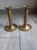 Nice pair of antique copper candle holders (15x9.7 cm)