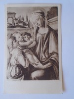 D197281   Képeslap  Napoli Museo Mazionale  Boticelli  Madonna col Bambino - 1969 Zimonyi Ella Bp